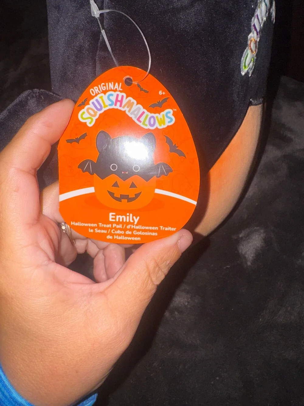 NWT. Squishmallows Emily Plush Toy Orange Black Polyester Plush